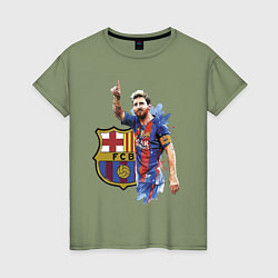 Женская футболка Lionel Messi Barcelona Argentina!