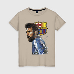 Женская футболка Lionel Messi Barcelona Argentina Striker