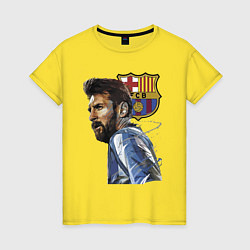 Женская футболка Lionel Messi Barcelona Argentina Striker
