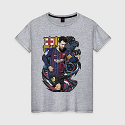 Женская футболка Messi Barcelona Argentina Striker