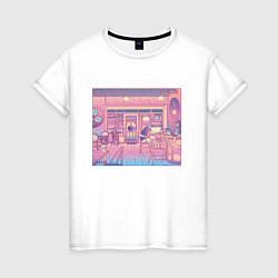 Женская футболка Vaporwave Coffee Shop