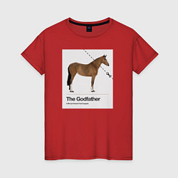 Женская футболка Голова лошади Крестный отец