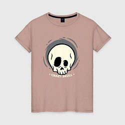 Женская футболка Crazy skull
