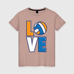 Женская футболка Love Volleyball