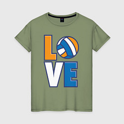 Женская футболка Love Volleyball