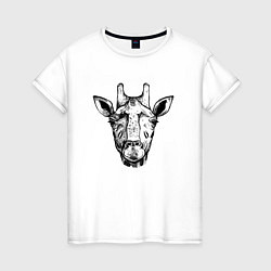 Женская футболка Голова жирафа