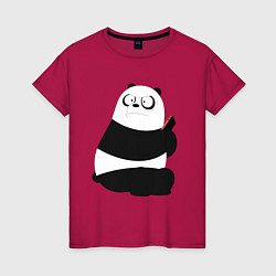 Женская футболка Возмущенная панда