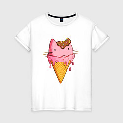 Женская футболка Cat Ice Cream