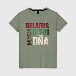 Женская футболка ДНК - Беларусь