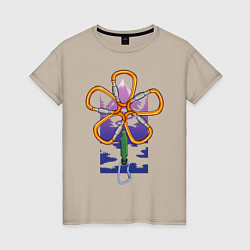 Женская футболка Flower carabiners