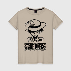 Женская футболка Луффи пират Соломенной шляпы