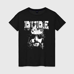 Футболка хлопковая женская Dude, цвет: черный