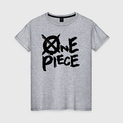 Женская футболка One Piece Большой куш лого