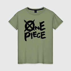 Женская футболка One Piece Большой куш лого