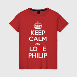 Женская футболка Будь спок и люби Филиппа
