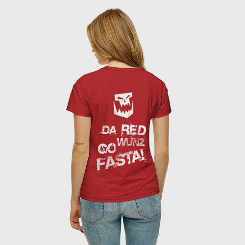 Женская футболка Только красное ездит быстро / Красный – фото 4