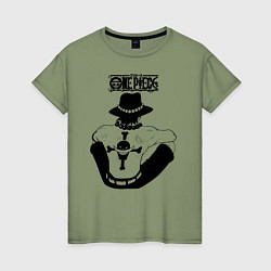 Женская футболка Портгас Д Эйс Пираты Белоуса One Piece