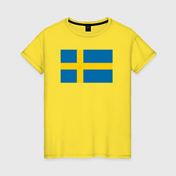 Женская футболка Швеция Флаг Швеции