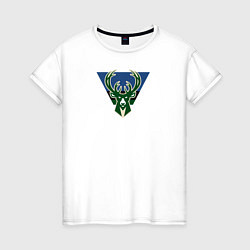 Женская футболка Milwaukee Bucks лого