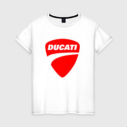 Женская футболка DUCATI ДУКАТИ ЭМБЛЕМА