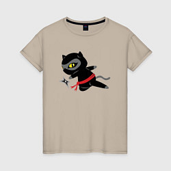 Женская футболка Ниндзя-Кот