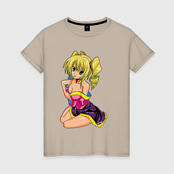 Женская футболка Аниме блондинка 18