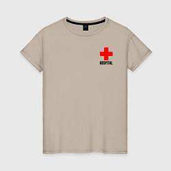 Женская футболка Hospital TEXT