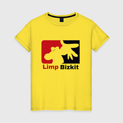 Футболка хлопковая женская Limp Bizkit, цвет: желтый