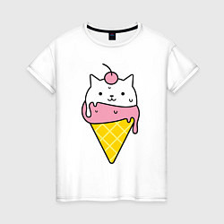 Женская футболка Ice Cream Cat