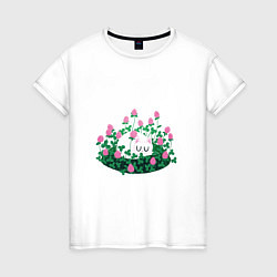 Женская футболка Котя в поле