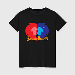 Женская футболка Храбрые сердца