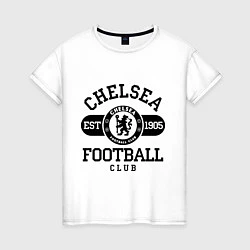 Футболка хлопковая женская Chelsea Football Club, цвет: белый