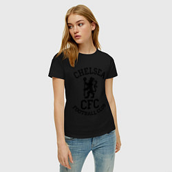 Футболка хлопковая женская Chelsea CFC, цвет: черный — фото 2