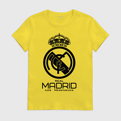 Футболка хлопковая женская Real Madrid, цвет: желтый