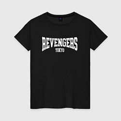 Футболка хлопковая женская ВАЛЬХАЛЛА TOKYO REVENGERS, цвет: черный