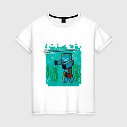 Женская футболка Утопленник Drowne Майнкрафт