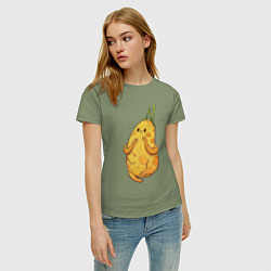 Футболка хлопковая женская Милая картошка, цвет: авокадо — фото 2