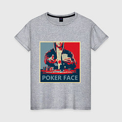Женская футболка Poker face