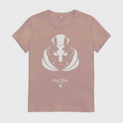 Футболка хлопковая женская Anti-Mage из Доты 2 Magina, цвет: пыльно-розовый