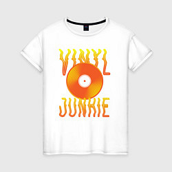 Женская футболка Vinyl Junkie
