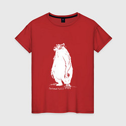 Женская футболка Курьер - Медведь