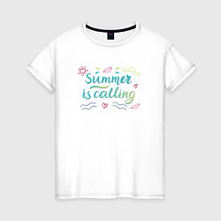 Женская футболка Лето зовет, Summer is calling