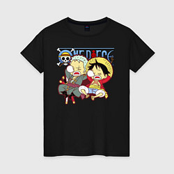 Женская футболка Малыши Зоро и Луффи One Piece