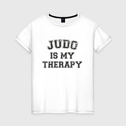 Женская футболка Дзюдо моя терапия