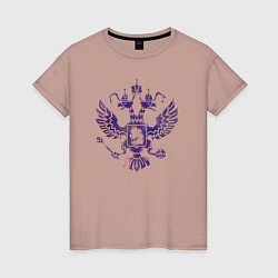 Женская футболка Акварельный герб России