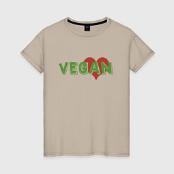 Женская футболка Vegan Love