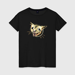 Женская футболка Кашлюющий котик мем