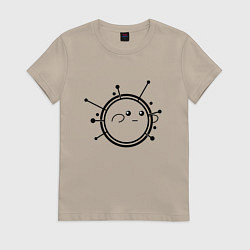 Футболка хлопковая женская Wisp, цвет: миндальный