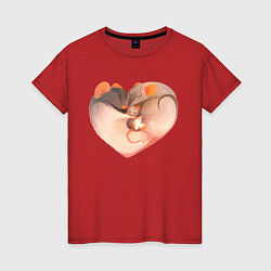 Женская футболка Мышиное сердце