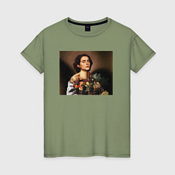 Женская футболка Тимоти Шаламе картина корзина с фруктами Timothee